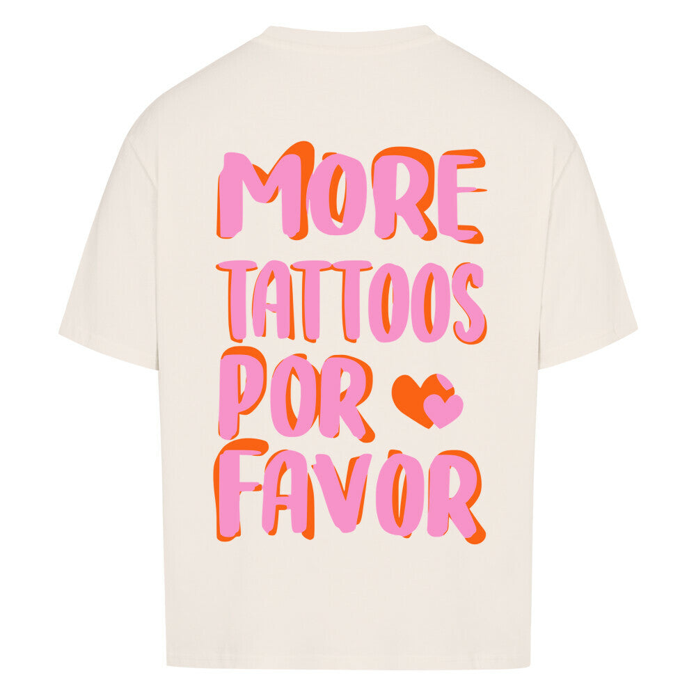 More Tattoos - Heavy Oversized Backprint Shirt T-Shirt XS Beige Tattoo Fashion von inked-mafia.de. Dieses Teil gehört in jeden Kleiderschrank eines inked-rebels! Finde ideale Geschenke für Tätowierte, Tattoofans oder Tätowierer.