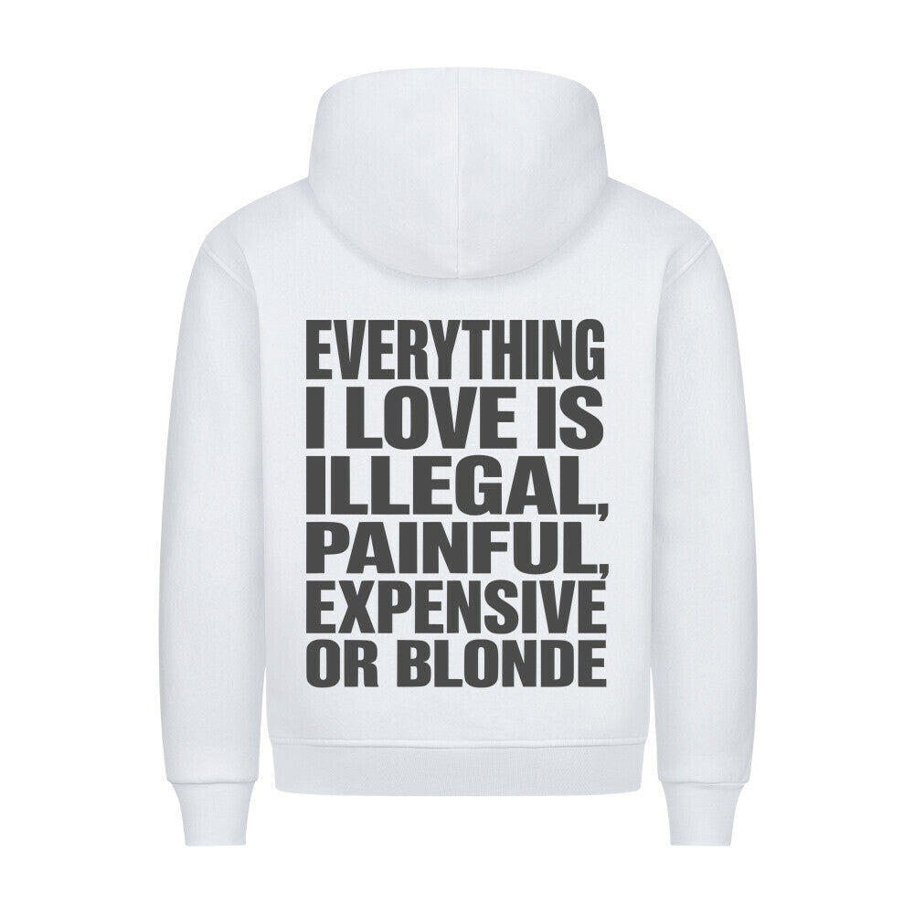 Illegal - Backprint Hoodie Hoodie S Weiß Tattoo Fashion von inked-mafia.de. Dieses Teil gehört in jeden Kleiderschrank eines inked-rebels! Finde ideale Geschenke für Tätowierte, Tattoofans oder Tätowierer.