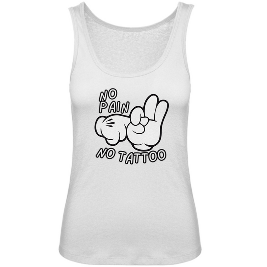 Pain - Damen Tank Top Clothes  Weiß XS  Tattoo Fashion von inked-mafia.de. Dieses Teil gehört in jeden Kleiderschrank eines inked-rebels! Finde ideale Geschenke für Tätowierte, Tattoofans oder Tätowierer.