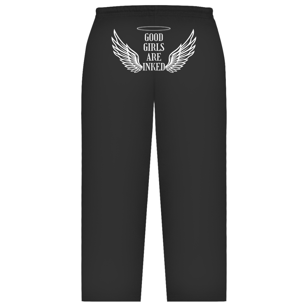 Good Girls - Oversized Backprint Sweatpants Clothes Schwarz S Tattoo Fashion von inked-mafia.de. Dieses Teil gehört in jeden Kleiderschrank eines inked-rebels! Finde ideale Geschenke für Tätowierte, Tattoofans oder Tätowierer.