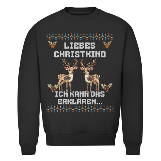 Liebes Christkind - Unisex Weihnachtssweater Clothes  Schwarz XS  Tattoo Fashion von inked-mafia.de. Dieses Teil gehört in jeden Kleiderschrank eines inked-rebels! Finde ideale Geschenke für Tätowierte, Tattoofans oder Tätowierer.