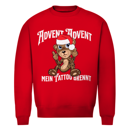 Advent Advent - Unisex Weihnachtssweater Clothes  Rot XS  Tattoo Fashion von inked-mafia.de. Dieses Teil gehört in jeden Kleiderschrank eines inked-rebels! Finde ideale Geschenke für Tätowierte, Tattoofans oder Tätowierer.