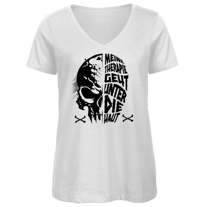 Unter die Haut - Damen Shirt Clothes  Weiß XS  Tattoo Fashion von inked-mafia.de. Dieses Teil gehört in jeden Kleiderschrank eines inked-rebels! Finde ideale Geschenke für Tätowierte, Tattoofans oder Tätowierer.