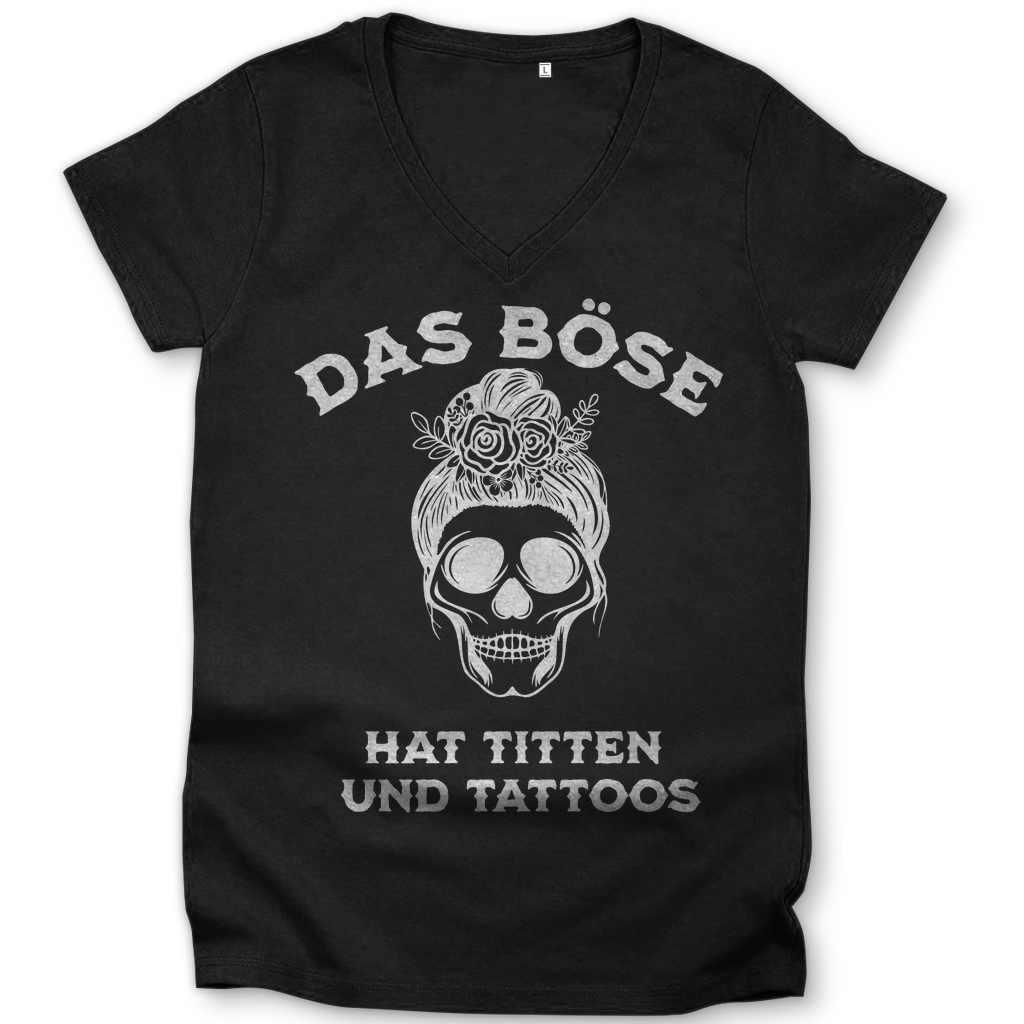 Das Böse - Damen Shirt Clothes  Schwarz XS  Tattoo Fashion von inked-mafia.de. Dieses Teil gehört in jeden Kleiderschrank eines inked-rebels! Finde ideale Geschenke für Tätowierte, Tattoofans oder Tätowierer.