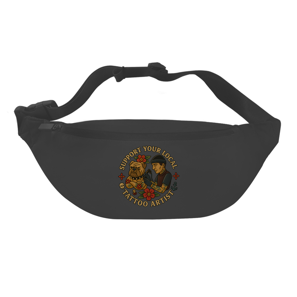 Support - Bauchtasche Accessories Schwarz Tattoo Fashion von inked-mafia.de. Dieses Teil gehört in jeden Kleiderschrank eines inked-rebels! Finde ideale Geschenke für Tätowierte, Tattoofans oder Tätowierer.
