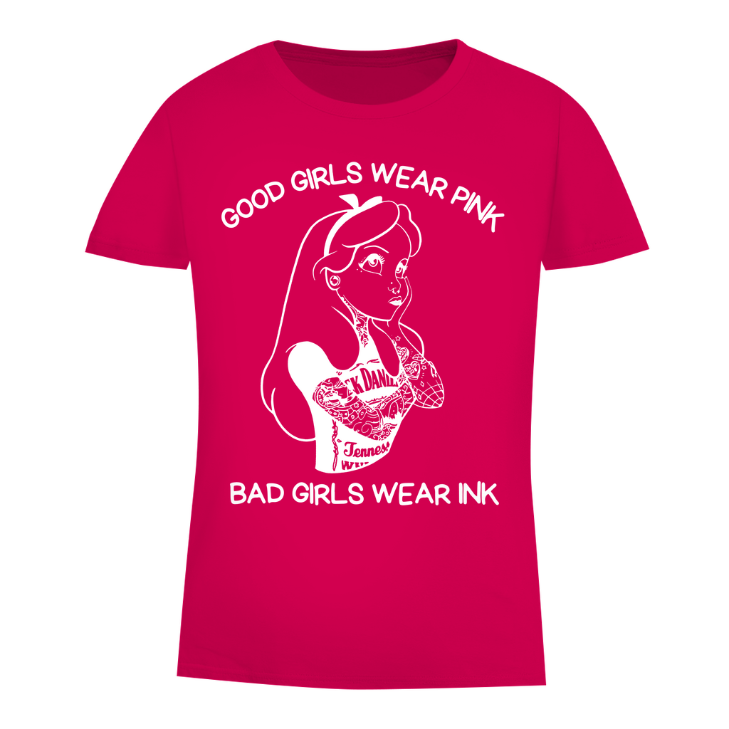 Bad Girls - Damen Shirt Clothes Pink XS Tattoo Fashion von inked-mafia.de. Dieses Teil gehört in jeden Kleiderschrank eines inked-rebels! Finde ideale Geschenke für Tätowierte, Tattoofans oder Tätowierer.