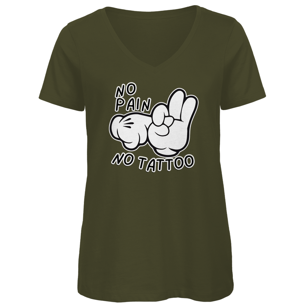 Pain - Damen Shirt Clothes  Khaki XS  Tattoo Fashion von inked-mafia.de. Dieses Teil gehört in jeden Kleiderschrank eines inked-rebels! Finde ideale Geschenke für Tätowierte, Tattoofans oder Tätowierer.
