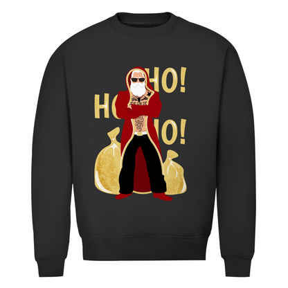 HoHoHo - Unisex Weihnachtssweater Clothes  Schwarz XS  Tattoo Fashion von inked-mafia.de. Dieses Teil gehört in jeden Kleiderschrank eines inked-rebels! Finde ideale Geschenke für Tätowierte, Tattoofans oder Tätowierer.