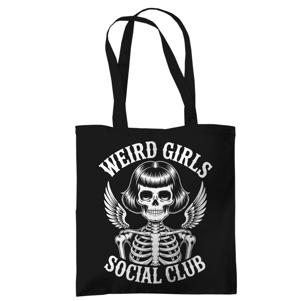 Social club - Jutebeutel Accessories Schwarz Tattoo Fashion von inked-mafia.de. Dieses Teil gehört in jeden Kleiderschrank eines inked-rebels! Finde ideale Geschenke für Tätowierte, Tattoofans oder Tätowierer.