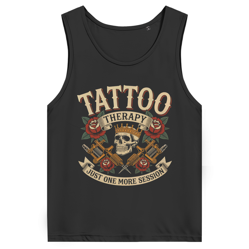 One more Session - Herren Tank Top Clothes Schwarz S Tattoo Fashion von inked-mafia.de. Dieses Teil gehört in jeden Kleiderschrank eines inked-rebels! Finde ideale Geschenke für Tätowierte, Tattoofans oder Tätowierer.