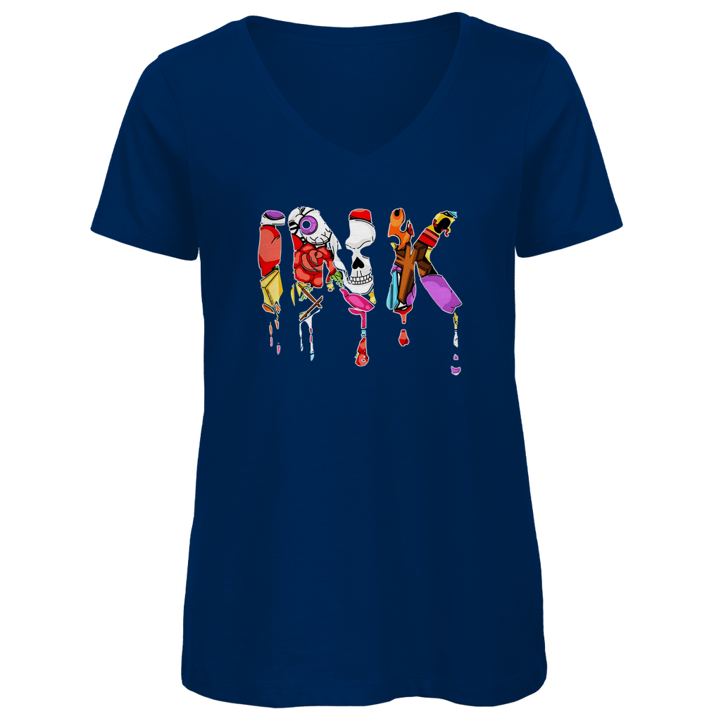 Ink - Damen Shirt Clothes  Navy Blue XS  Tattoo Fashion von inked-mafia.de. Dieses Teil gehört in jeden Kleiderschrank eines inked-rebels! Finde ideale Geschenke für Tätowierte, Tattoofans oder Tätowierer.