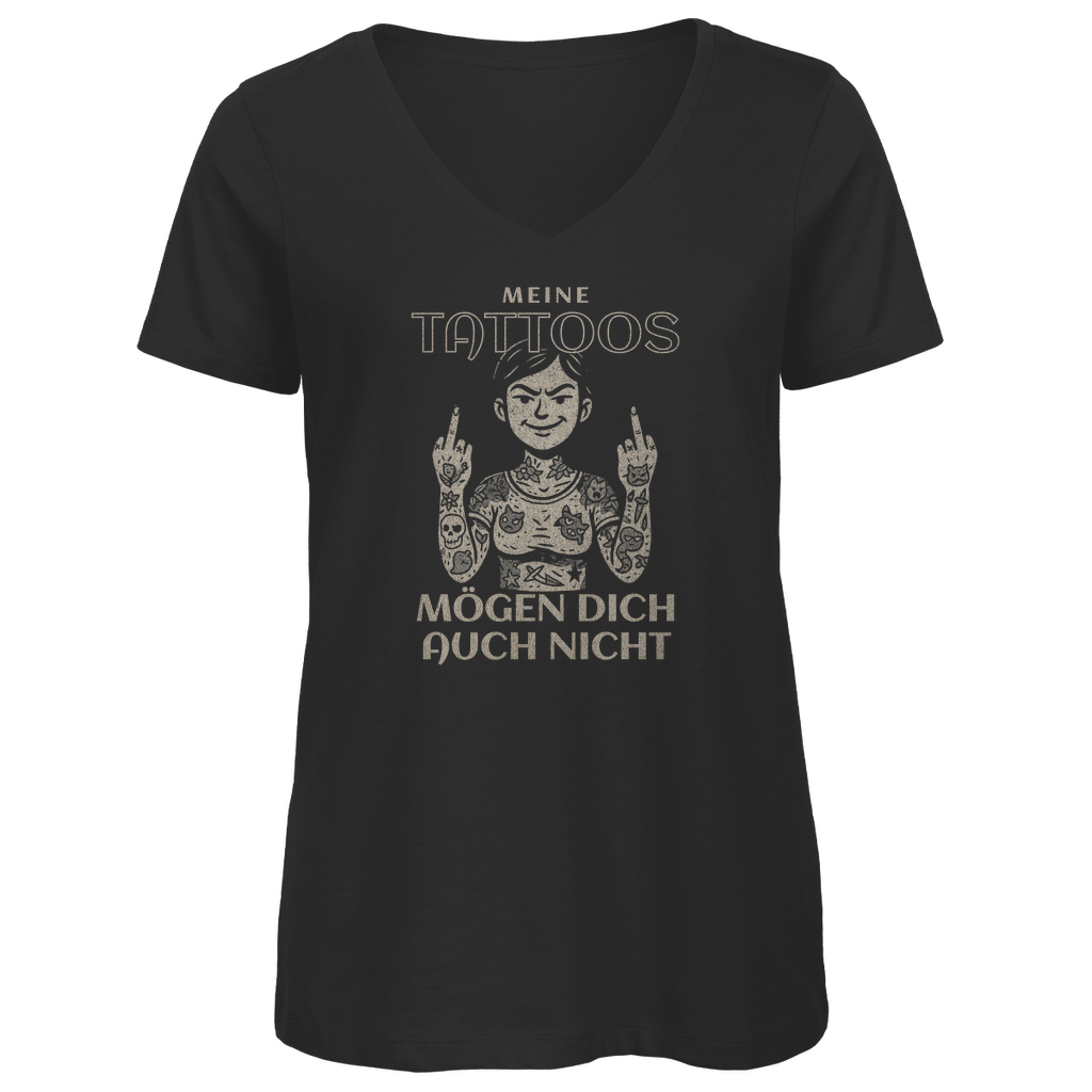 Meine Tattoos mögen dich auch nicht - Damen Shirt Clothes Schwarz XS Tattoo Fashion von inked-mafia.de. Dieses Teil gehört in jeden Kleiderschrank eines inked-rebels! Finde ideale Geschenke für Tätowierte, Tattoofans oder Tätowierer.