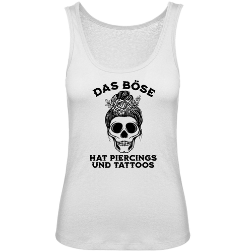 Das Böse - Damen Tank Top Clothes  Weiß XS  Tattoo Fashion von inked-mafia.de. Dieses Teil gehört in jeden Kleiderschrank eines inked-rebels! Finde ideale Geschenke für Tätowierte, Tattoofans oder Tätowierer.