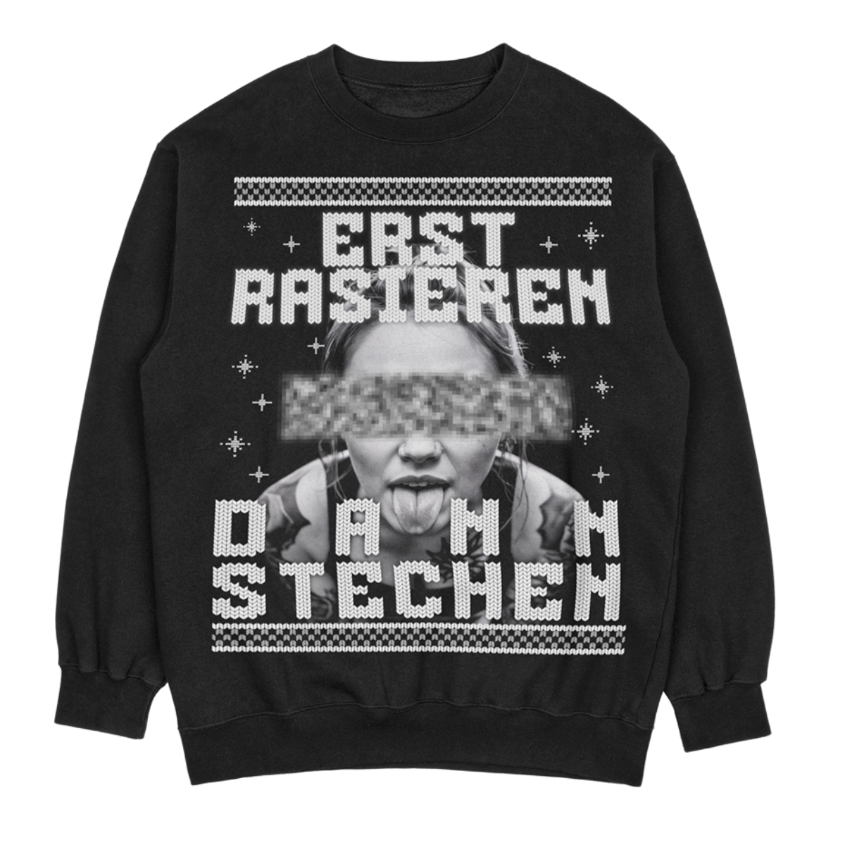 Erst Rasieren - Unisex Weihnachtssweater Sweatshirt S Schwarz Tattoo Fashion von inked-mafia.de. Dieses Teil gehört in jeden Kleiderschrank eines inked-rebels! Finde ideale Geschenke für Tätowierte, Tattoofans oder Tätowierer.