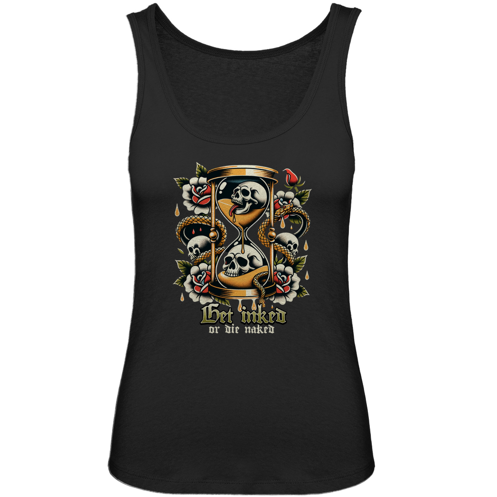 Get inked - Damen Tank Top Clothes Schwarz XS Tattoo Fashion von inked-mafia.de. Dieses Teil gehört in jeden Kleiderschrank eines inked-rebels! Finde ideale Geschenke für Tätowierte, Tattoofans oder Tätowierer.