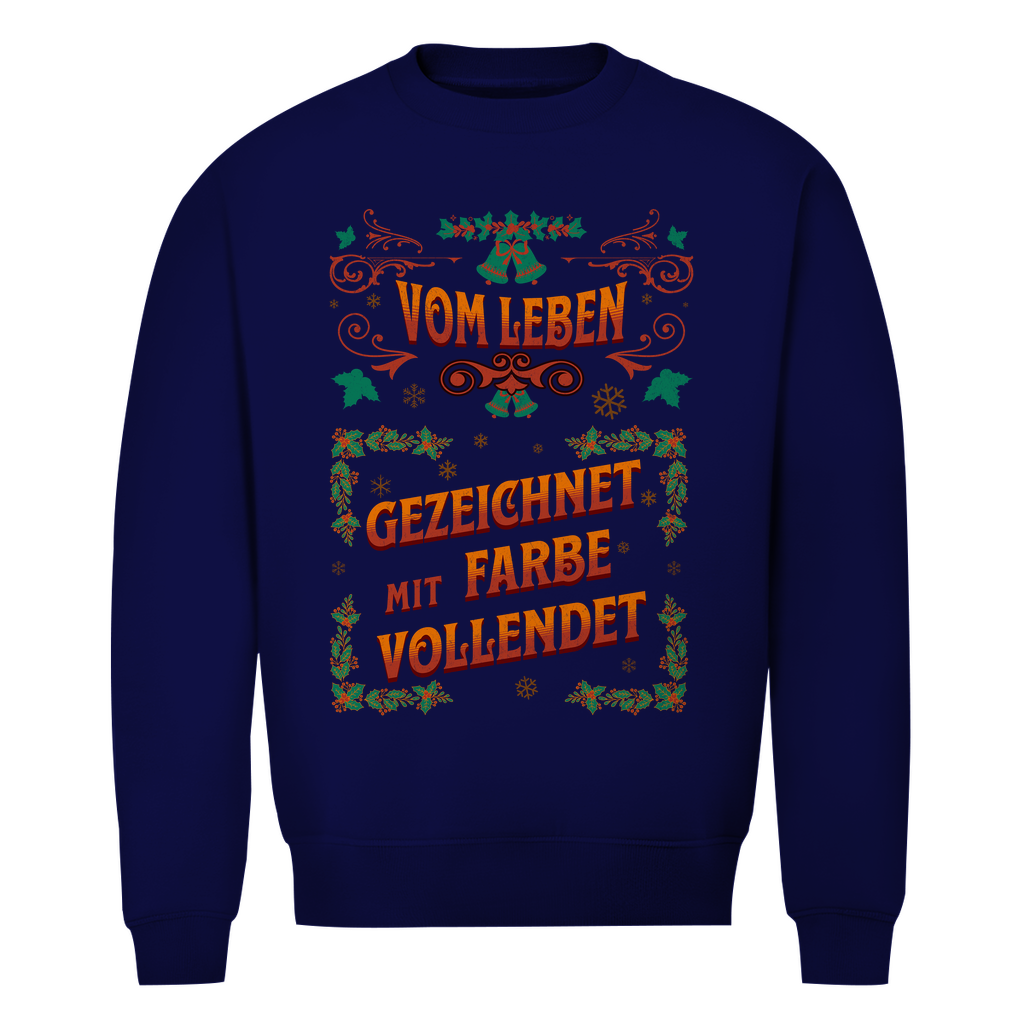 Mit Farbe vollendet - Unisex Weihnachtssweater Clothes  Navy Blue XS  Tattoo Fashion von inked-mafia.de. Dieses Teil gehört in jeden Kleiderschrank eines inked-rebels! Finde ideale Geschenke für Tätowierte, Tattoofans oder Tätowierer.