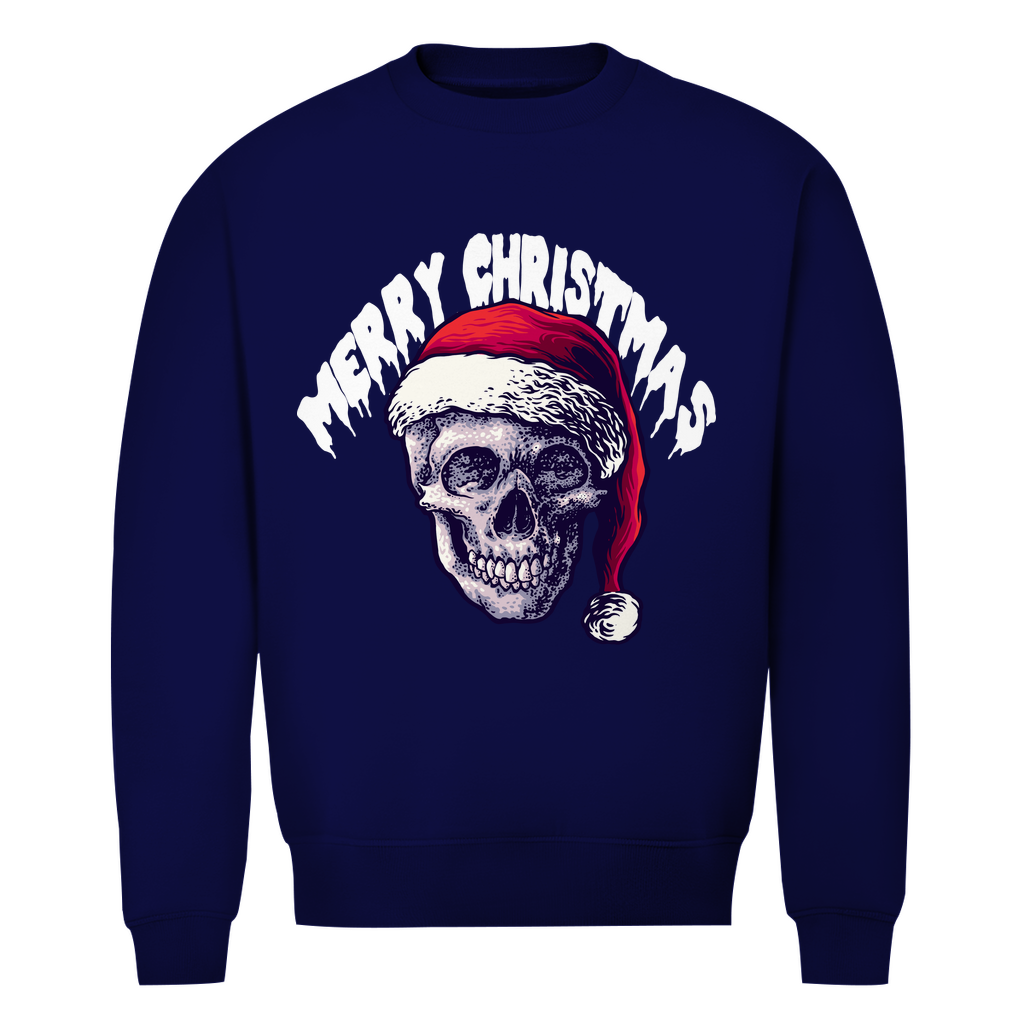 Merry Christmas - Unisex Weihnachtssweater Clothes  Navy Blue XS  Tattoo Fashion von inked-mafia.de. Dieses Teil gehört in jeden Kleiderschrank eines inked-rebels! Finde ideale Geschenke für Tätowierte, Tattoofans oder Tätowierer.