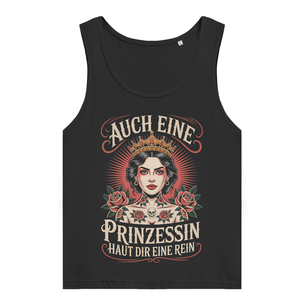 Prinzessin - Damen Tank Top Clothes Schwarz XS Tattoo Fashion von inked-mafia.de. Dieses Teil gehört in jeden Kleiderschrank eines inked-rebels! Finde ideale Geschenke für Tätowierte, Tattoofans oder Tätowierer.