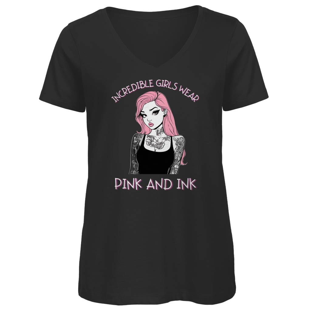 Pink and Ink - Damen Shirt Clothes Schwarz XS Tattoo Fashion von inked-mafia.de. Dieses Teil gehört in jeden Kleiderschrank eines inked-rebels! Finde ideale Geschenke für Tätowierte, Tattoofans oder Tätowierer.