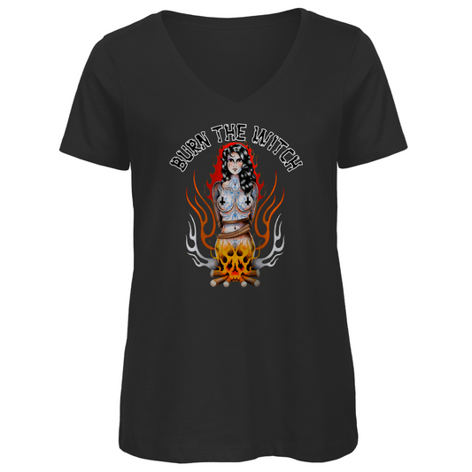 Burn the witch - Damen Shirt Clothes  Schwarz XS  Tattoo Fashion von inked-mafia.de. Dieses Teil gehört in jeden Kleiderschrank eines inked-rebels! Finde ideale Geschenke für Tätowierte, Tattoofans oder Tätowierer.