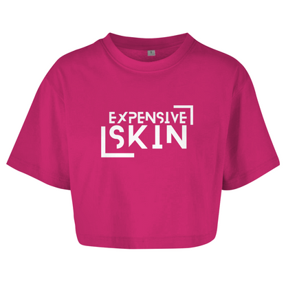 Expensive Skin - Damen Oversized Crop Top Clothes  Pink XS  Tattoo Fashion von inked-mafia.de. Dieses Teil gehört in jeden Kleiderschrank eines inked-rebels! Finde ideale Geschenke für Tätowierte, Tattoofans oder Tätowierer.