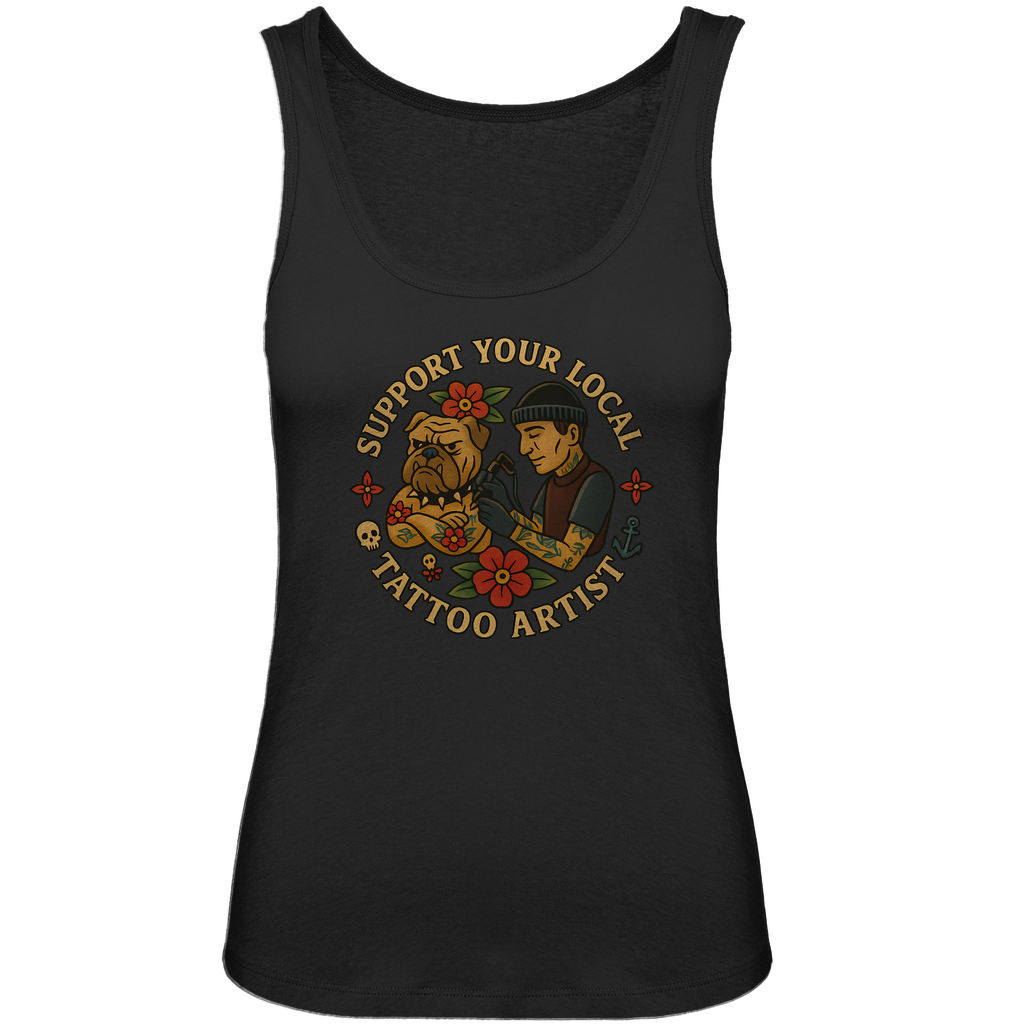 Support - Damen Tank Top Clothes Schwarz XS Tattoo Fashion von inked-mafia.de. Dieses Teil gehört in jeden Kleiderschrank eines inked-rebels! Finde ideale Geschenke für Tätowierte, Tattoofans oder Tätowierer.