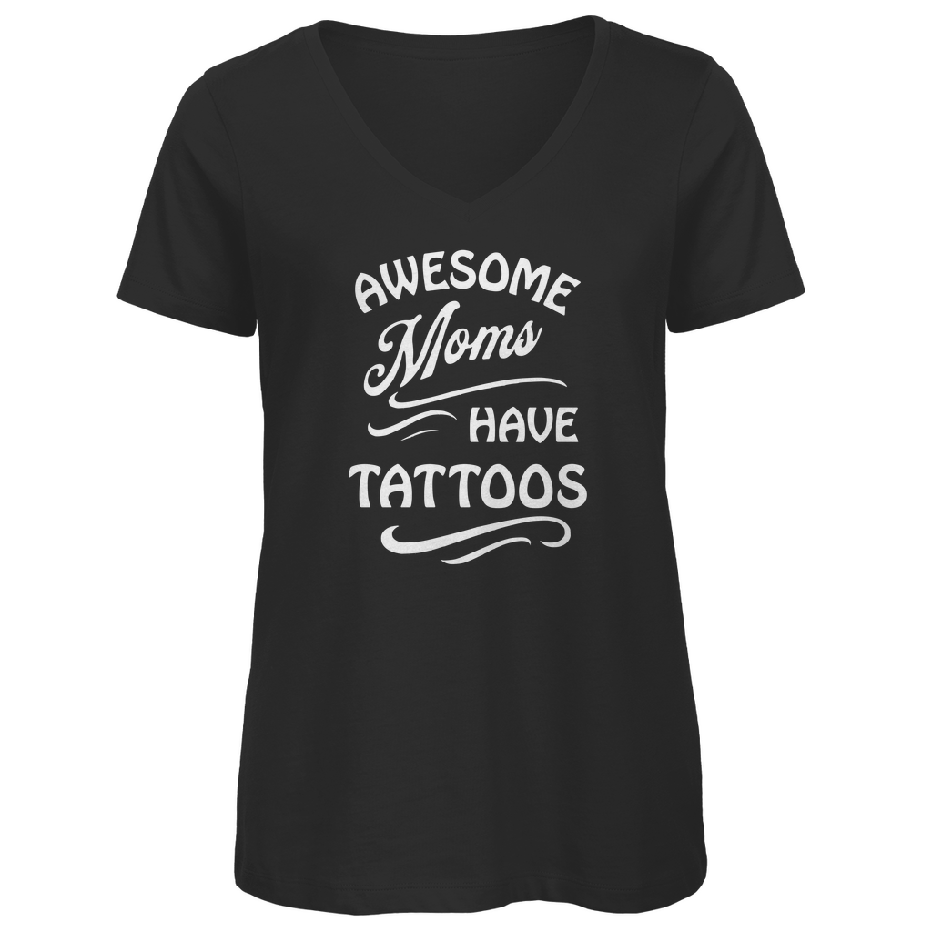 Awesome Moms - Damen Shirt Clothes Schwarz XS Tattoo Fashion von inked-mafia.de. Dieses Teil gehört in jeden Kleiderschrank eines inked-rebels! Finde ideale Geschenke für Tätowierte, Tattoofans oder Tätowierer.