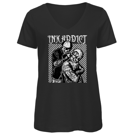 Ink Addict - Damen Shirt Clothes  Schwarz XS  Tattoo Fashion von inked-mafia.de. Dieses Teil gehört in jeden Kleiderschrank eines inked-rebels! Finde ideale Geschenke für Tätowierte, Tattoofans oder Tätowierer.