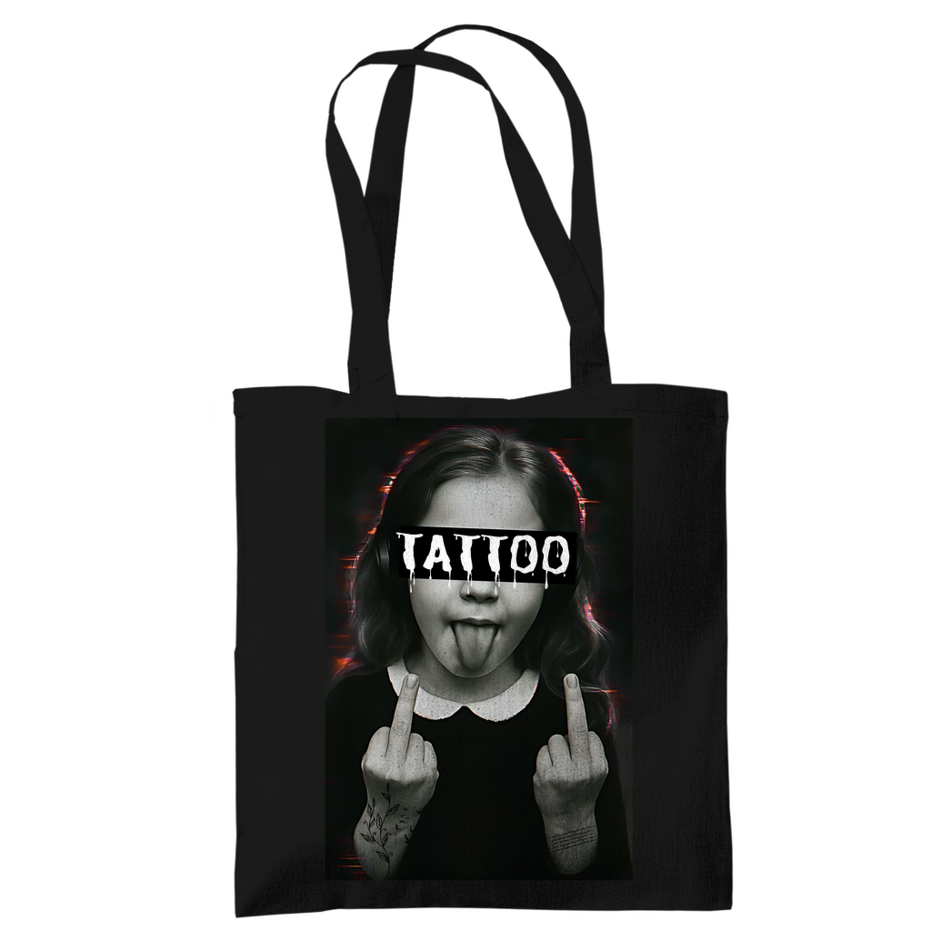 Tattoo - Jutebeutel Accessories Schwarz Tattoo Fashion von inked-mafia.de. Dieses Teil gehört in jeden Kleiderschrank eines inked-rebels! Finde ideale Geschenke für Tätowierte, Tattoofans oder Tätowierer.
