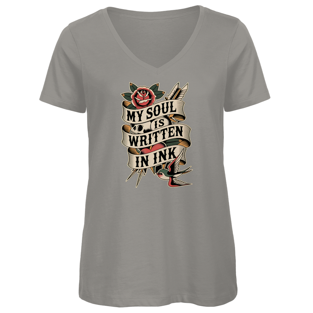 Soul - Damen Shirt Clothes Grau XS Tattoo Fashion von inked-mafia.de. Dieses Teil gehört in jeden Kleiderschrank eines inked-rebels! Finde ideale Geschenke für Tätowierte, Tattoofans oder Tätowierer.