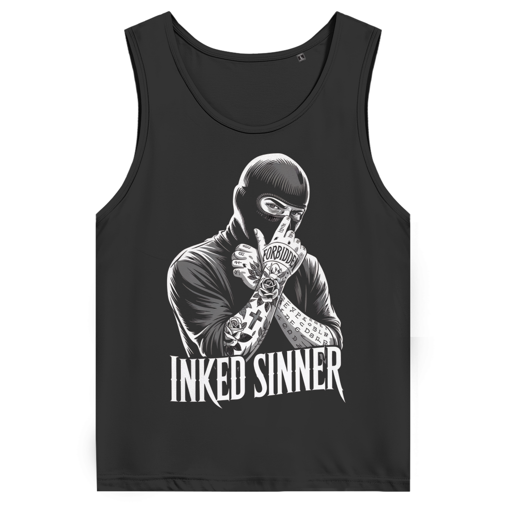 Inked Sinner - Herren Tank Top Clothes Schwarz S Tattoo Fashion von inked-mafia.de. Dieses Teil gehört in jeden Kleiderschrank eines inked-rebels! Finde ideale Geschenke für Tätowierte, Tattoofans oder Tätowierer.
