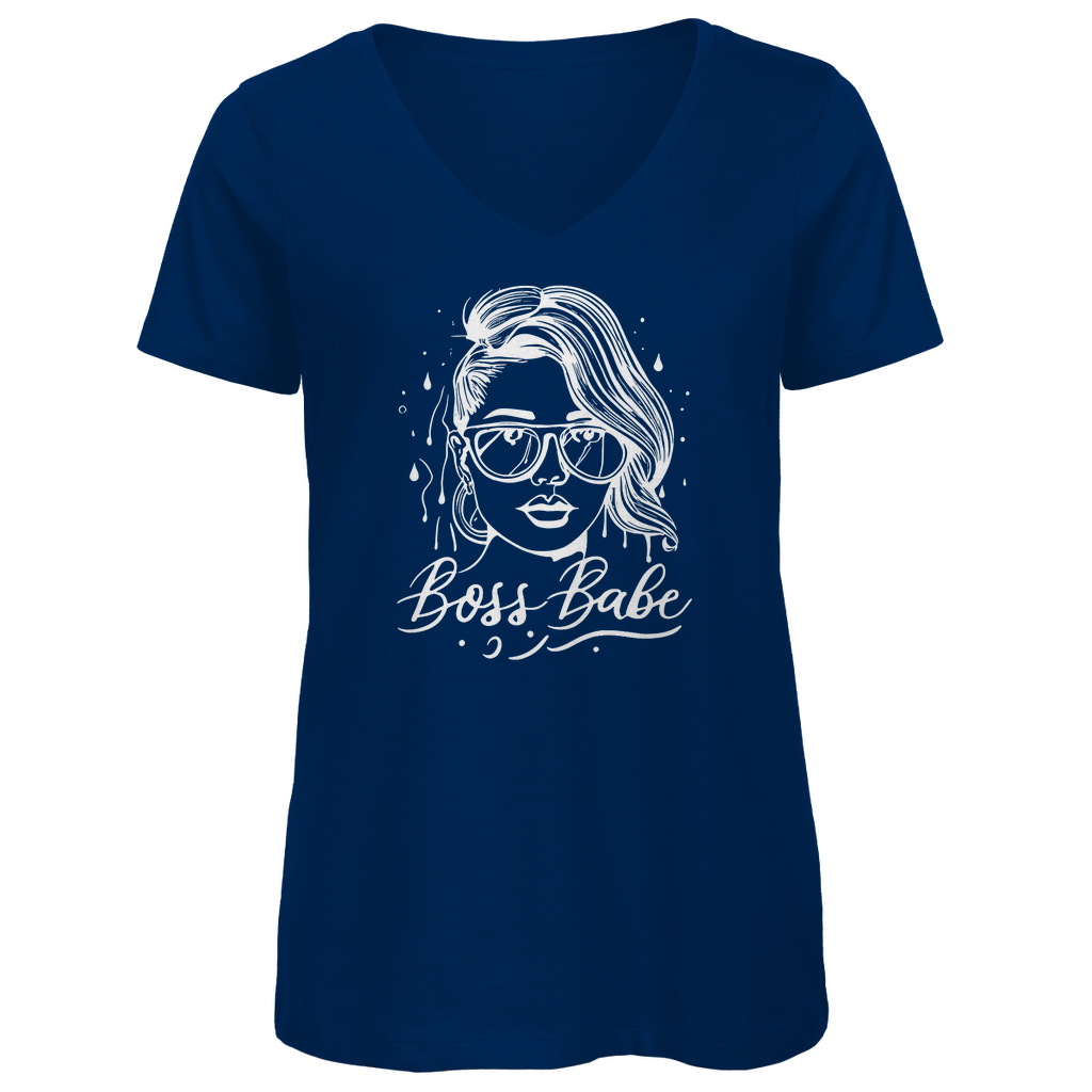 Boss Babe - Damen Shirt Clothes Navy Blue XS Tattoo Fashion von inked-mafia.de. Dieses Teil gehört in jeden Kleiderschrank eines inked-rebels! Finde ideale Geschenke für Tätowierte, Tattoofans oder Tätowierer.