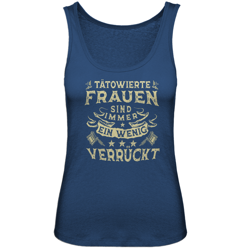 Tätowierte Frauen - Damen Tank Top Clothes  Blau XS  Tattoo Fashion von inked-mafia.de. Dieses Teil gehört in jeden Kleiderschrank eines inked-rebels! Finde ideale Geschenke für Tätowierte, Tattoofans oder Tätowierer.