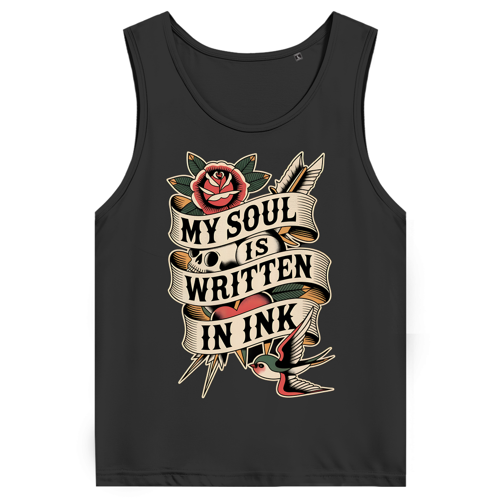 Soul - Herren Tank Top Clothes Schwarz S Tattoo Fashion von inked-mafia.de. Dieses Teil gehört in jeden Kleiderschrank eines inked-rebels! Finde ideale Geschenke für Tätowierte, Tattoofans oder Tätowierer.