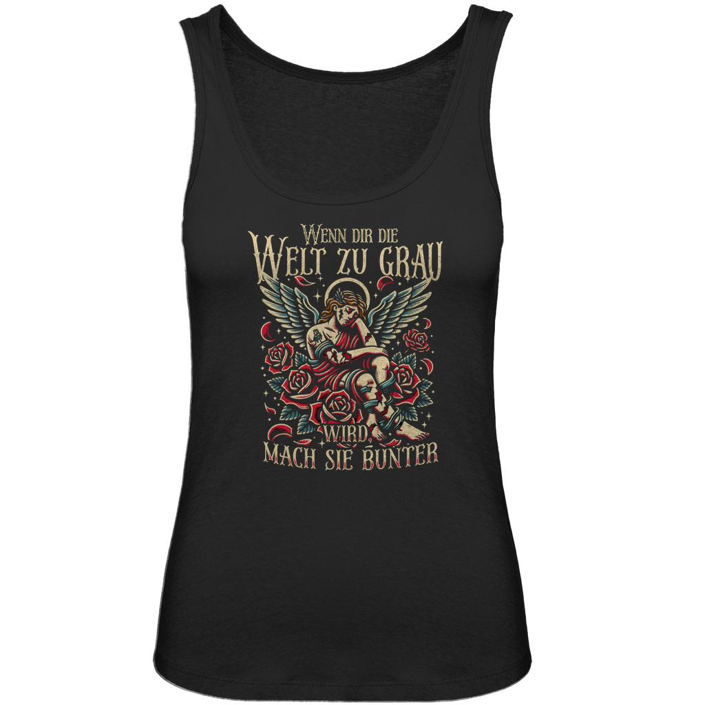 Bunter - Damen Tank Top Clothes  Schwarz XS  Tattoo Fashion von inked-mafia.de. Dieses Teil gehört in jeden Kleiderschrank eines inked-rebels! Finde ideale Geschenke für Tätowierte, Tattoofans oder Tätowierer.