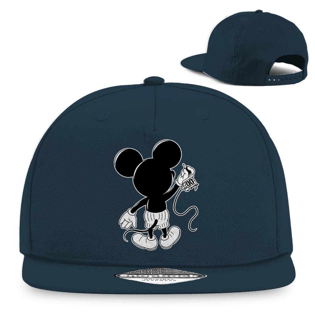 Inking Mouse - Snapback Cap Accessories  Navy Blue   Tattoo Fashion von inked-mafia.de. Dieses Teil gehört in jeden Kleiderschrank eines inked-rebels! Finde ideale Geschenke für Tätowierte, Tattoofans oder Tätowierer.
