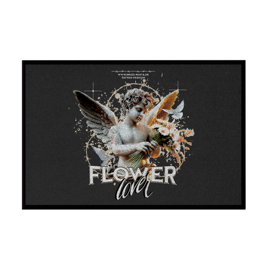 Flowerlover - Fußmatte Home & Living Schwarz 35x50cm Tattoo Fashion von inked-mafia.de. Dieses Teil gehört in jeden Kleiderschrank eines inked-rebels! Finde ideale Geschenke für Tätowierte, Tattoofans oder Tätowierer.