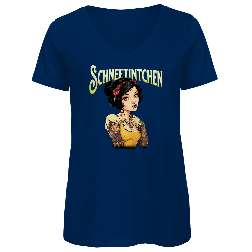 Schneetintchen - Damen Shirt Clothes  Navy Blue XS  Tattoo Fashion von inked-mafia.de. Dieses Teil gehört in jeden Kleiderschrank eines inked-rebels! Finde ideale Geschenke für Tätowierte, Tattoofans oder Tätowierer.