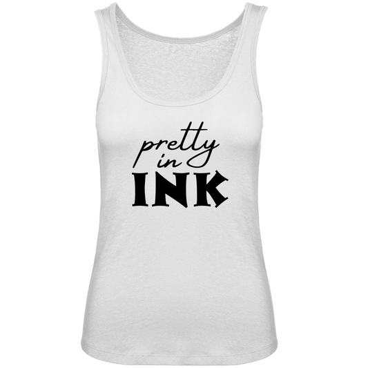 Pretty in ink - Damen Tank Top Clothes  Weiß XS  Tattoo Fashion von inked-mafia.de. Dieses Teil gehört in jeden Kleiderschrank eines inked-rebels! Finde ideale Geschenke für Tätowierte, Tattoofans oder Tätowierer.