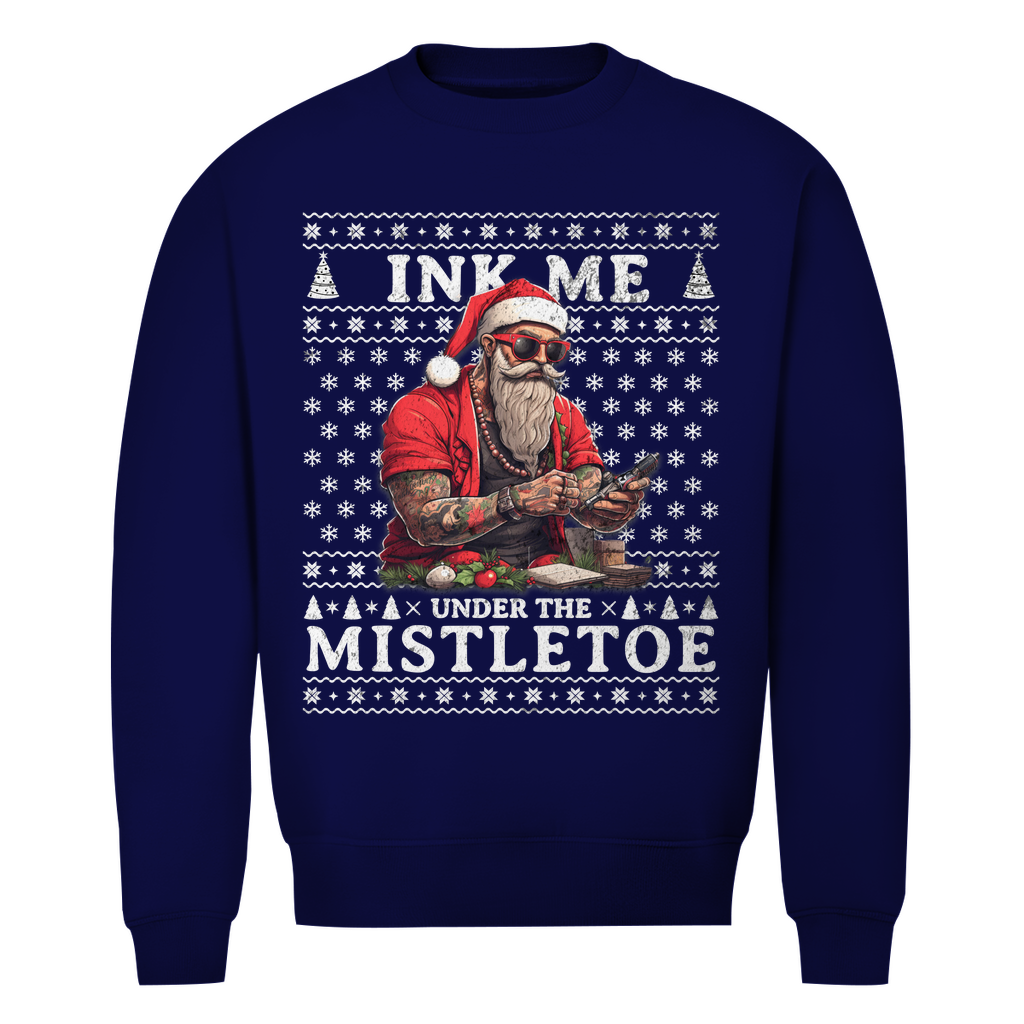 Mistletoe - Unisex Weihnachtssweater Clothes  Navy Blue XS  Tattoo Fashion von inked-mafia.de. Dieses Teil gehört in jeden Kleiderschrank eines inked-rebels! Finde ideale Geschenke für Tätowierte, Tattoofans oder Tätowierer.