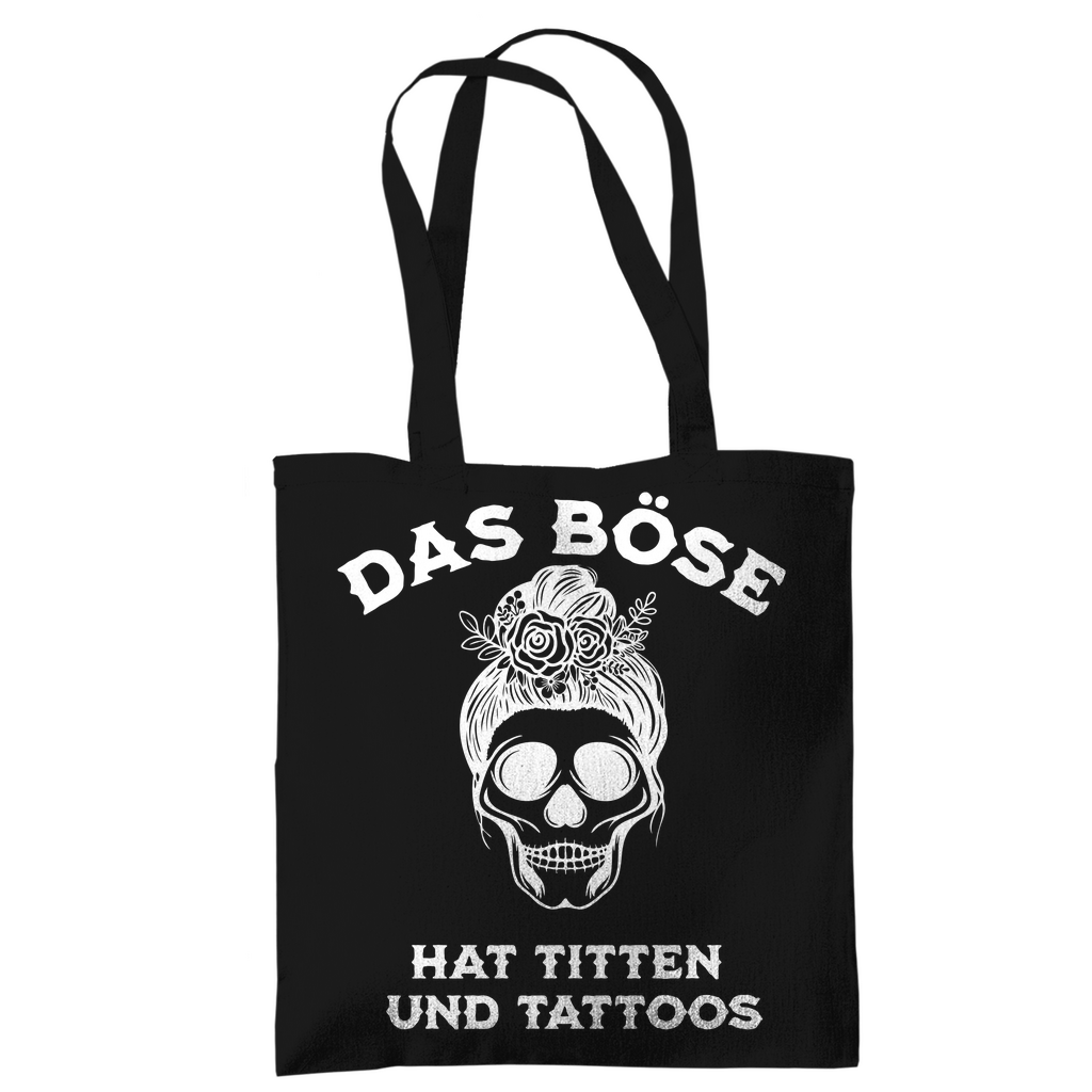 Das Böse - Jutebeutel Accessories Schwarz Tattoo Fashion von inked-mafia.de. Dieses Teil gehört in jeden Kleiderschrank eines inked-rebels! Finde ideale Geschenke für Tätowierte, Tattoofans oder Tätowierer.