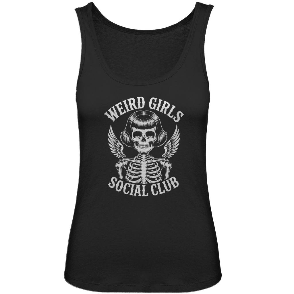Social club - Damen Tank Top Clothes Schwarz XS Tattoo Fashion von inked-mafia.de. Dieses Teil gehört in jeden Kleiderschrank eines inked-rebels! Finde ideale Geschenke für Tätowierte, Tattoofans oder Tätowierer.