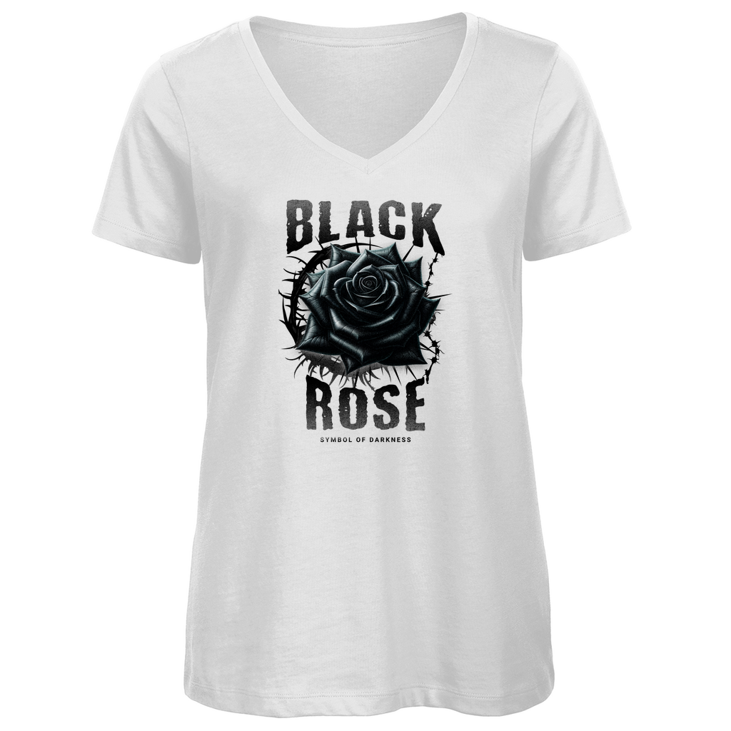 Black Rose - Damen Shirt Clothes Weiß XS Tattoo Fashion von inked-mafia.de. Dieses Teil gehört in jeden Kleiderschrank eines inked-rebels! Finde ideale Geschenke für Tätowierte, Tattoofans oder Tätowierer.