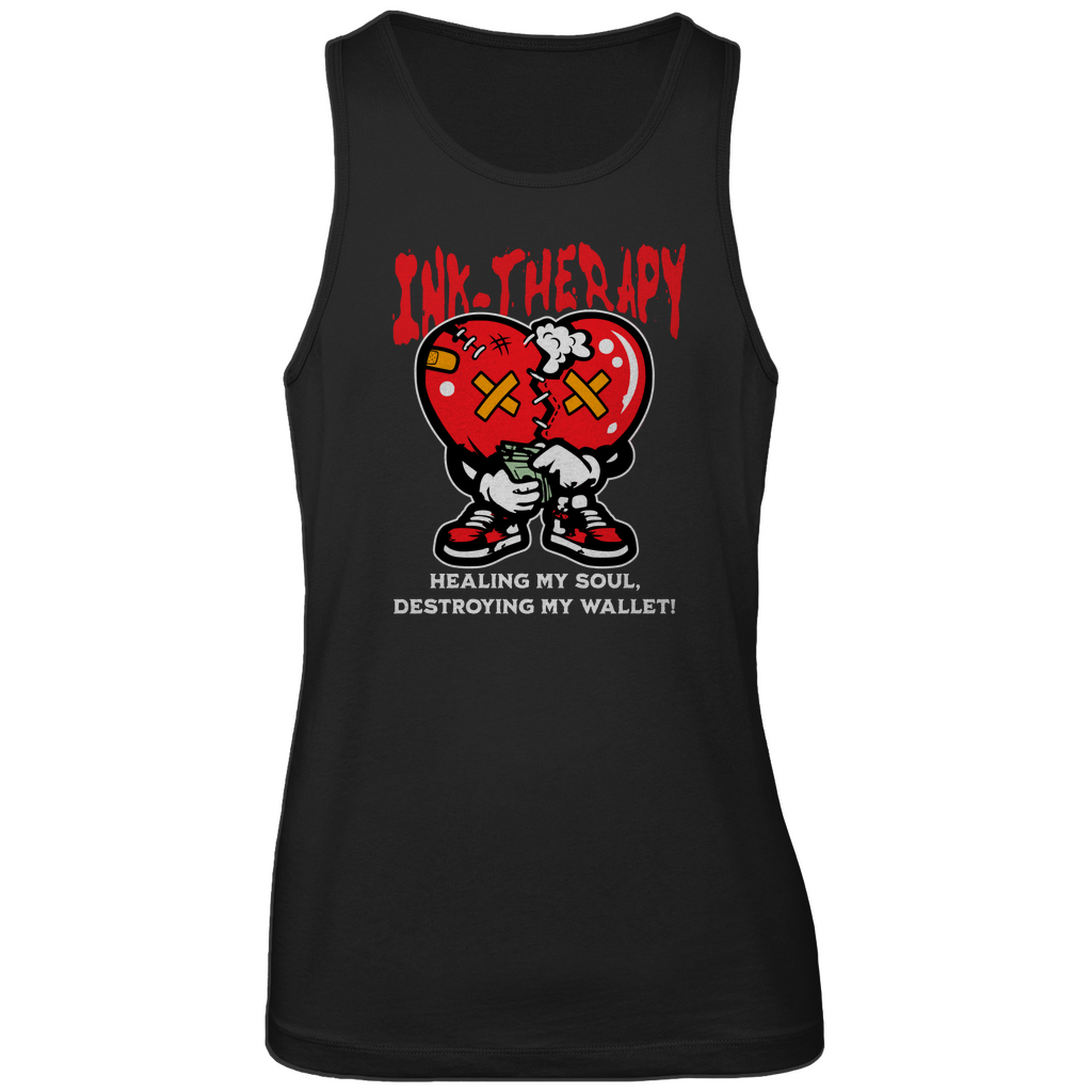 Ink-Therapy - Herren Tank Top Clothes Schwarz S Tattoo Fashion von inked-mafia.de. Dieses Teil gehört in jeden Kleiderschrank eines inked-rebels! Finde ideale Geschenke für Tätowierte, Tattoofans oder Tätowierer.