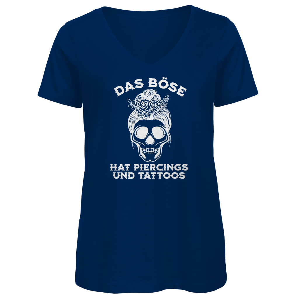 Das Böse - Damen Shirt Clothes  Navy Blue XS  Tattoo Fashion von inked-mafia.de. Dieses Teil gehört in jeden Kleiderschrank eines inked-rebels! Finde ideale Geschenke für Tätowierte, Tattoofans oder Tätowierer.