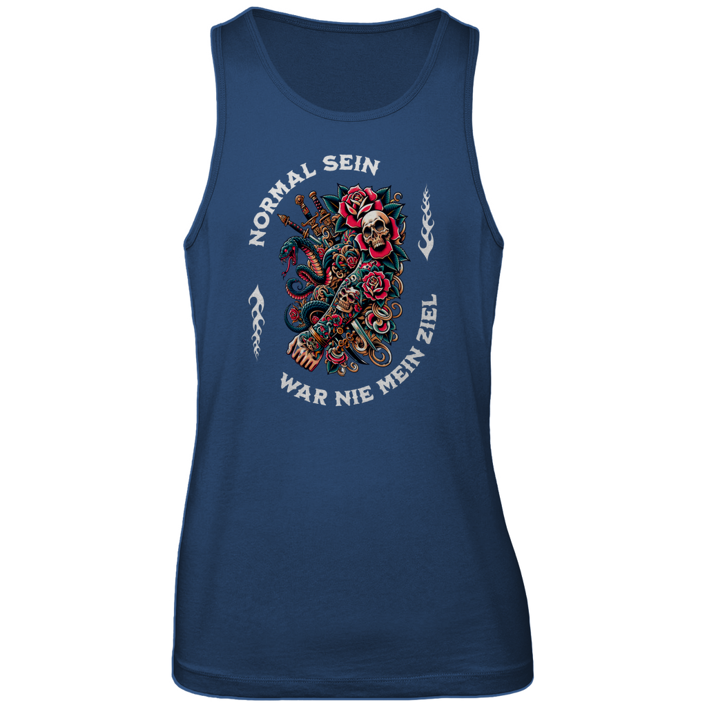 Normal - Herren Tank Top Clothes  Blau S  Tattoo Fashion von inked-mafia.de. Dieses Teil gehört in jeden Kleiderschrank eines inked-rebels! Finde ideale Geschenke für Tätowierte, Tattoofans oder Tätowierer.