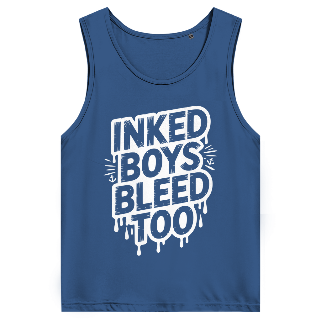 Bleed - Herren Tank Top Clothes Navy Blue S Tattoo Fashion von inked-mafia.de. Dieses Teil gehört in jeden Kleiderschrank eines inked-rebels! Finde ideale Geschenke für Tätowierte, Tattoofans oder Tätowierer.