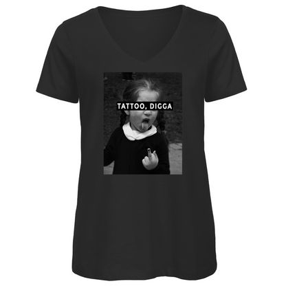 Tattoo Digga - Damen Shirt Clothes  Schwarz XS  Tattoo Fashion von inked-mafia.de. Dieses Teil gehört in jeden Kleiderschrank eines inked-rebels! Finde ideale Geschenke für Tätowierte, Tattoofans oder Tätowierer.