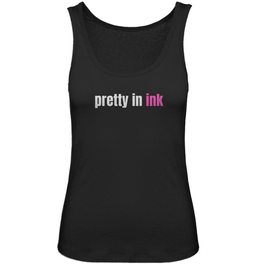 Pretty in ink - Damen Tank Top Clothes  Schwarz XS  Tattoo Fashion von inked-mafia.de. Dieses Teil gehört in jeden Kleiderschrank eines inked-rebels! Finde ideale Geschenke für Tätowierte, Tattoofans oder Tätowierer.