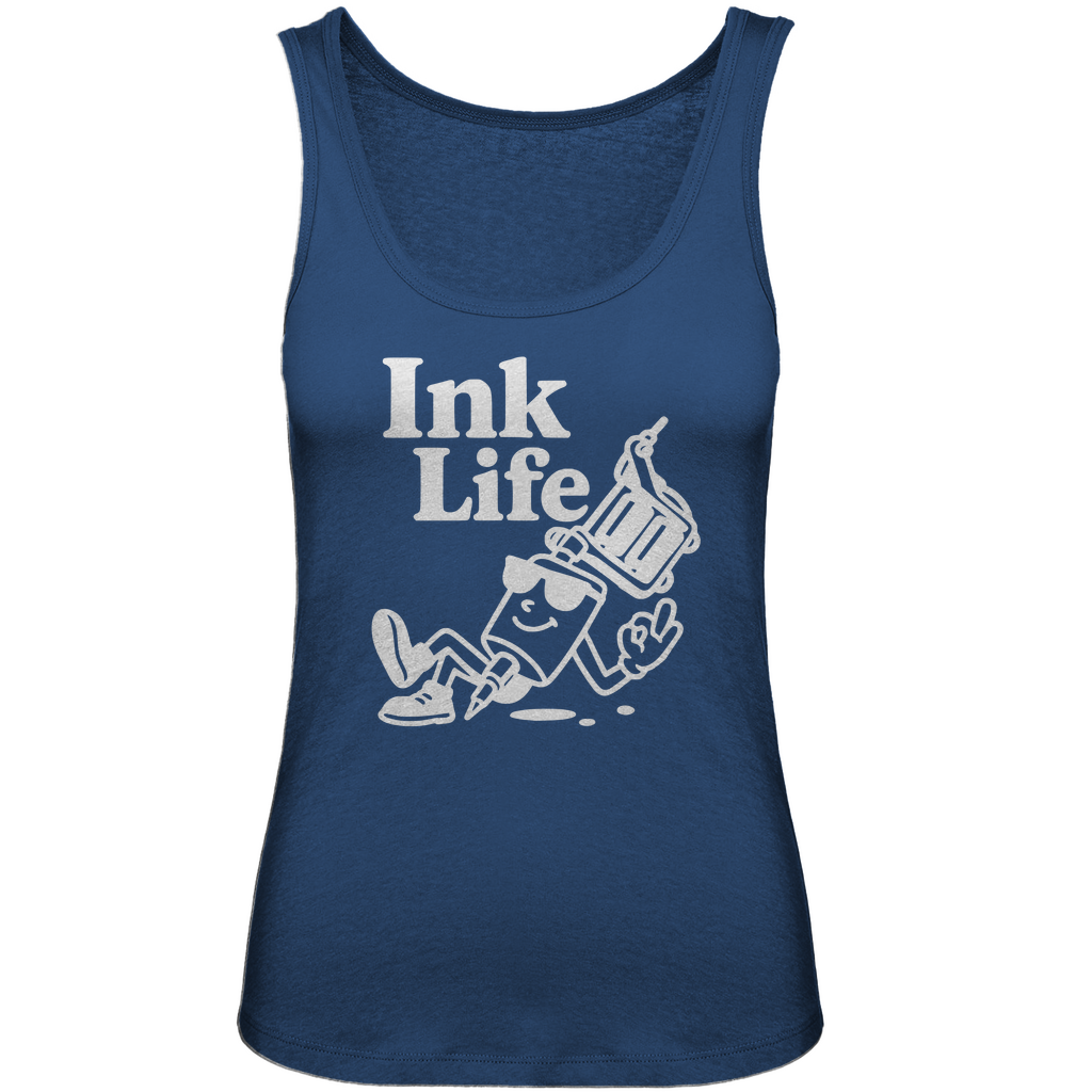 Ink Life - Damen Tank Top Clothes Navy Blue XS Tattoo Fashion von inked-mafia.de. Dieses Teil gehört in jeden Kleiderschrank eines inked-rebels! Finde ideale Geschenke für Tätowierte, Tattoofans oder Tätowierer.